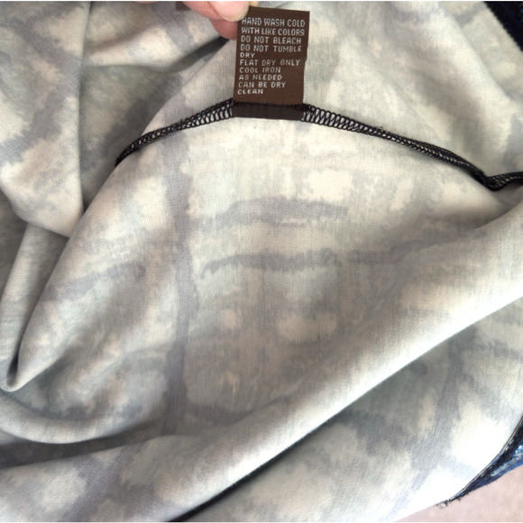 J. McLaughlin Size L Blue Black Abstract Plaid Jersey Sheath Dress Sleeveless - Picture 6 of 6